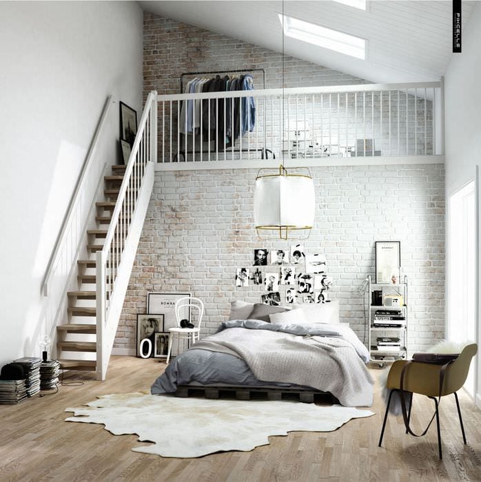 идея яркого дизайна комнаты в скандинавском стиле