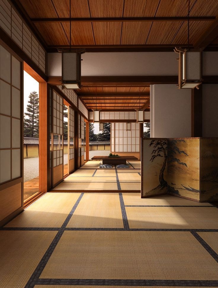 Неповторимый японский интерьер создает настроение домашнего очага, тепла и уюта