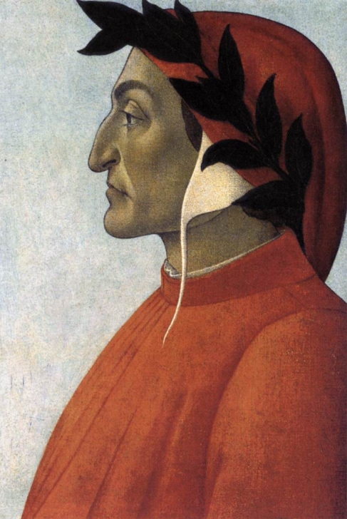 Сандро Боттичелли. Портрет Данте. Около 1495. Темпера. 54,7х47,5 см. Частная коллекция.