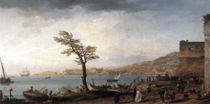 Клод Жозеф Верне (1714–1789). Вид Неаполя. 1748. Холст, масло. 100х198 см. Лувр, Париж.