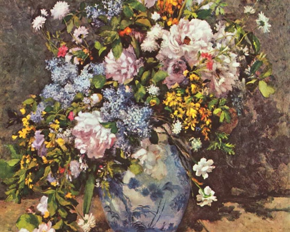 Натюрморт с большой цветочной вазой, 1866 год