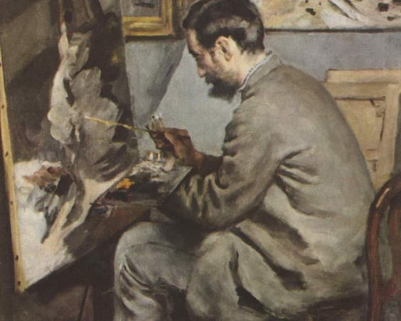 Художник Базиль в ателье, 1867 год