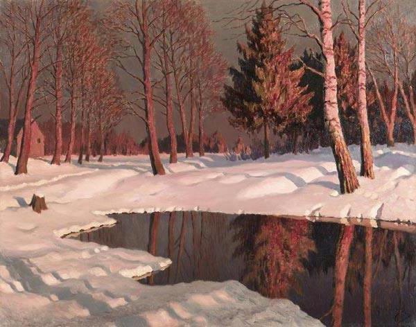 зима в картинах русских художников