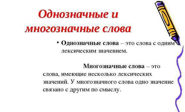 многозначные слова примеры в русском языке