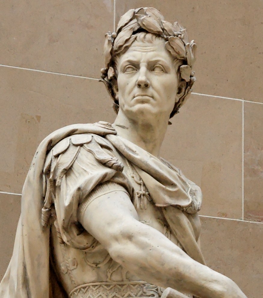 Скульптурное изображение Цезаря в лавровом венке