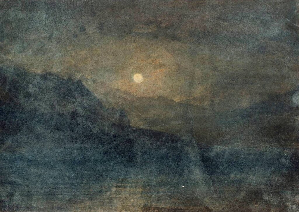 Lake Brientz by Moonlight 1802 or later by Joseph Mallord William Turner 1775-1851