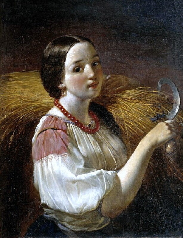 Алексей Максимов (1810-1865)          Девушка со снопом