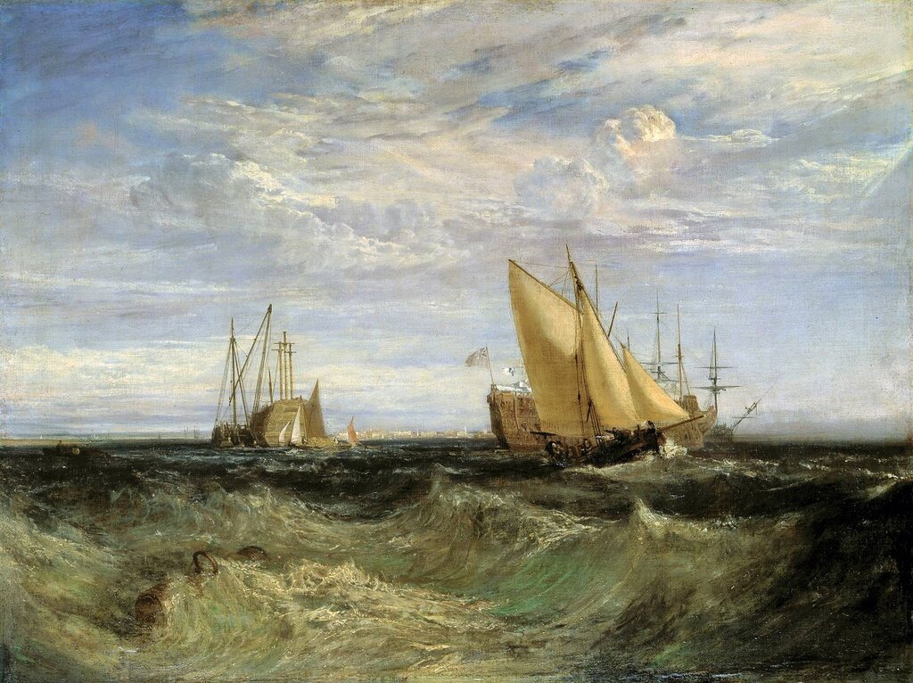 The Confluence of the Thames and the Medway exhibited 1808 by Joseph Mallord William Turner 1775-1851