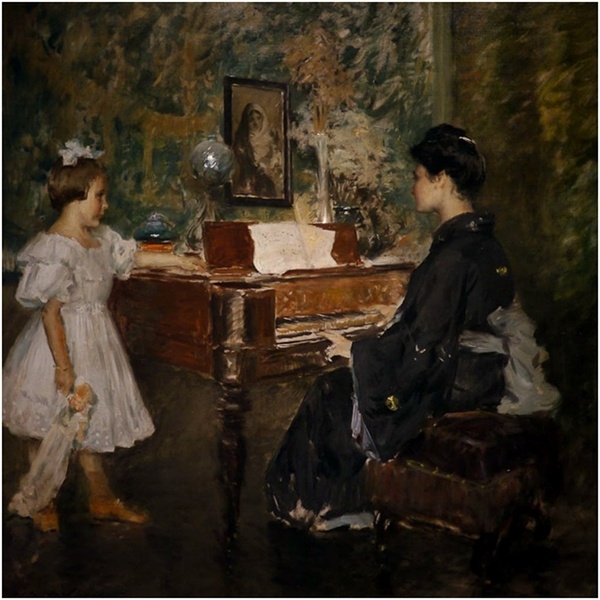 William Merritt Chase leaves us an Impressionest “Music Lesson”. (600x600, 207Kb)