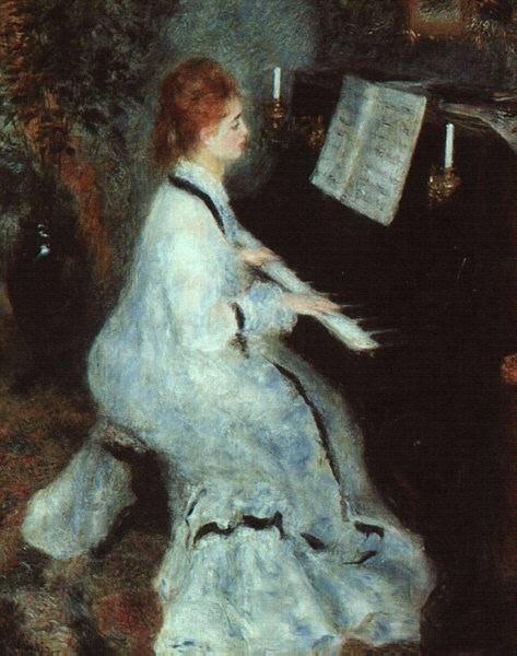 Renoir, Pierre Auguste .Lady at The Piano 1875 (473x600, 155Kb)