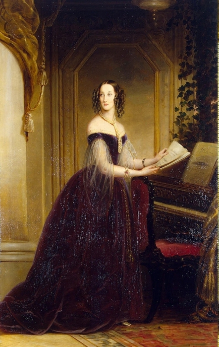 Мария Николаевна, герцогиня Лейхтенбергским (1840). Кристина Робертсон (Шотландский, Академизм, 1796-1954) (442x700, 261Kb)