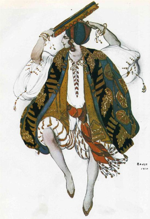 Эскиз костюма к балету Клеопатра, 1910 (480x700, 278Kb)