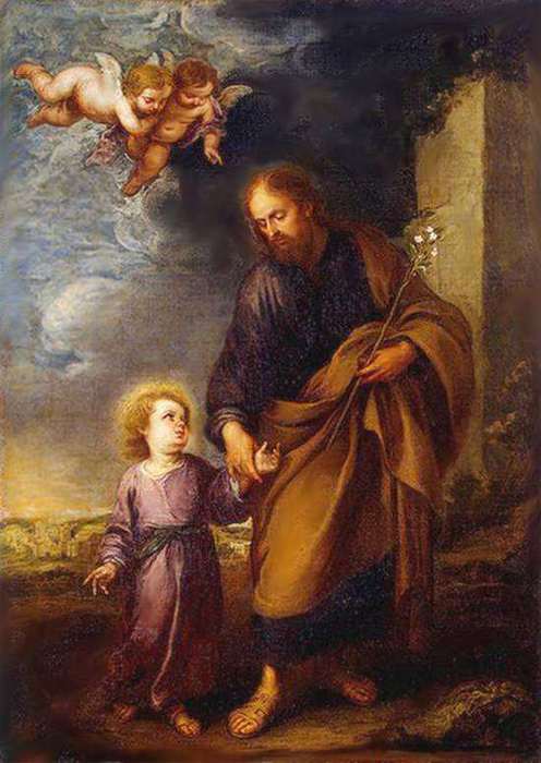 Св.Иосиф, ведущий сына Иисуса 1670-75 (496x700, 43Kb)