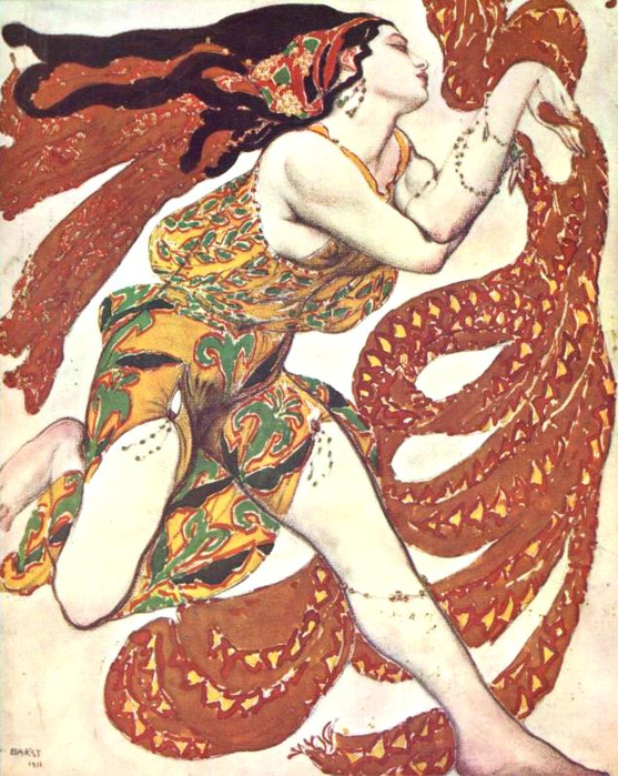  Эскиз костюма к балету Нарцисс - Вакханка, 1911 (557x700, 506Kb)