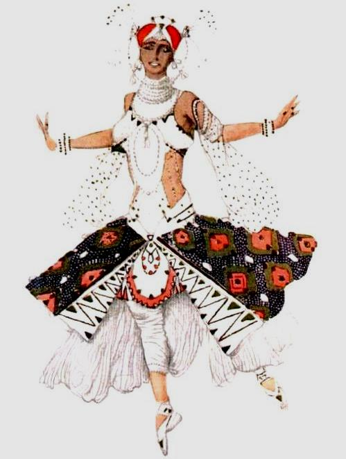 +Эскиз костюма к балету Голубой бог - Невеста, 1912 (499x661, 175Kb)