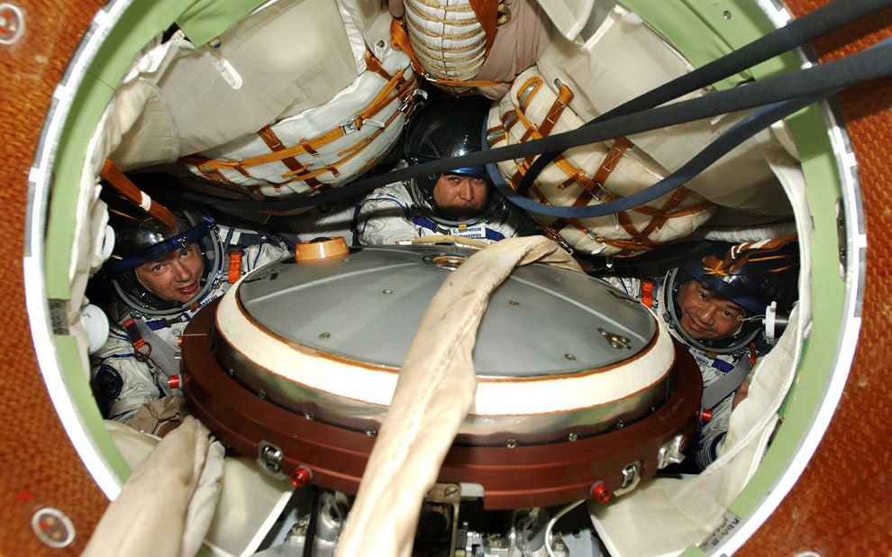 борт космического корабля Союз ТМА-5 на космодроме Байконур, фото