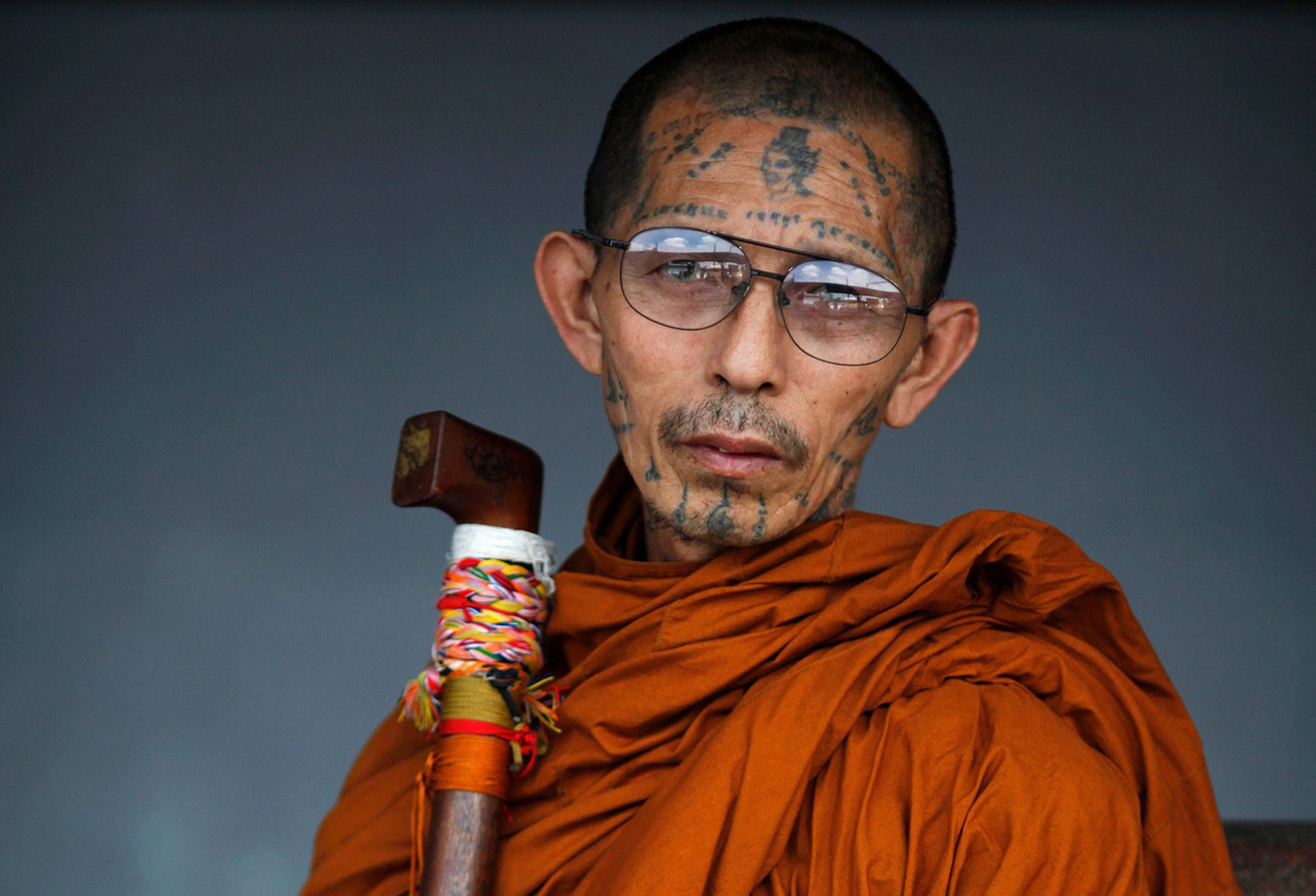 Татуированный буддийский монах