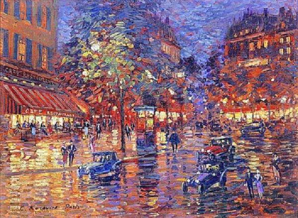 картина париж после дождя фото