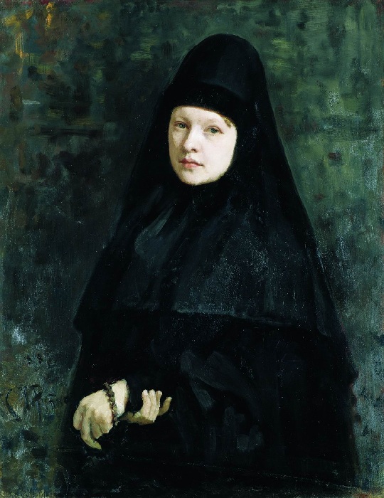 «Монахиня»(1878). Государственная Третьяковская галерея. Автор: И.Е.Репин. 