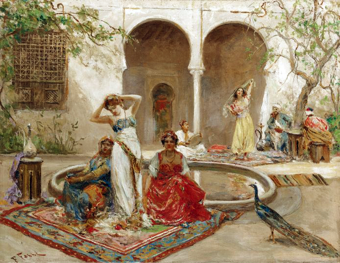 024 Танец во внутреннем дворе гарема (Dancing In The Harem Courtyard) (694x537, 324Kb)