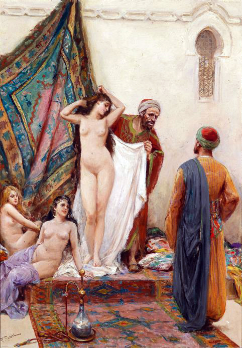 002 Fabio Fabbi - На рынке рабов (At The Slave Market) (Bologna 1861–1946 Casaleccio Di Reno Bologna) (482x694, 285Kb)