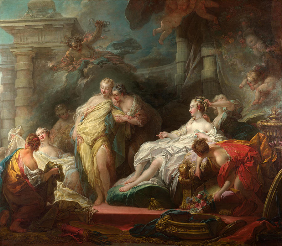 psyche-showing-her-sisters-her-gifts-from-cupid-jean-honore-fragonard Психея, показывая ее сестры ей подарки от Амура.jpg