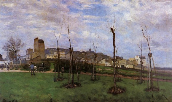 View of Montmartre from the Cite des Fleurs - Альфред Сислей