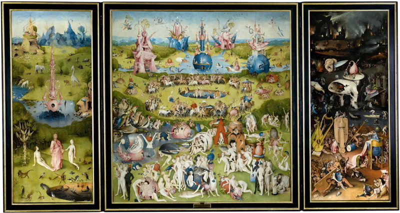 Иероним Босх, "Сад земных наслаждений", 1480-1505 гг. живопись, искусство, необычные картины