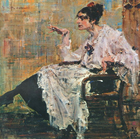 Фешин Николай Иванович картина "Дама с сигаретой"