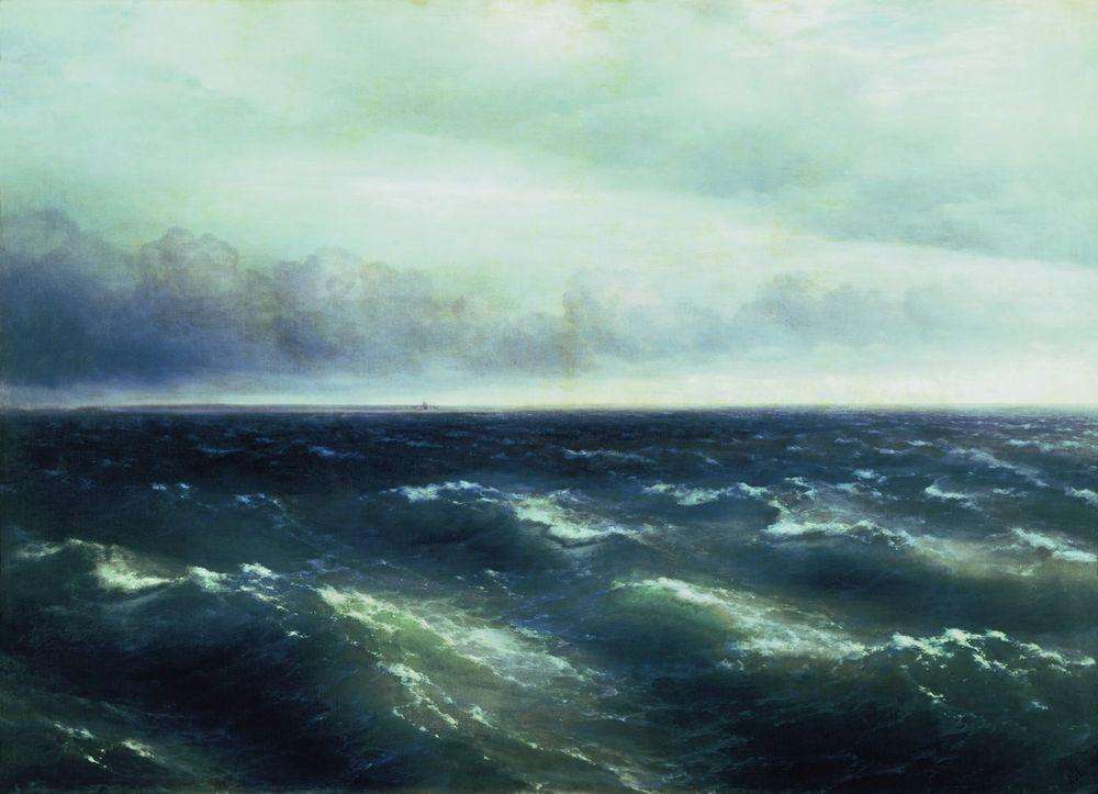 Черное море (На Черном море начинает разыгрываться буря). 1881 - Айвазовский Иван Константинович