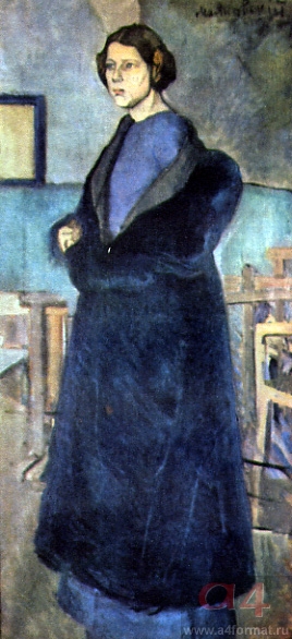 Женщина в синем. Работа В. Маяковского. 1912–1913