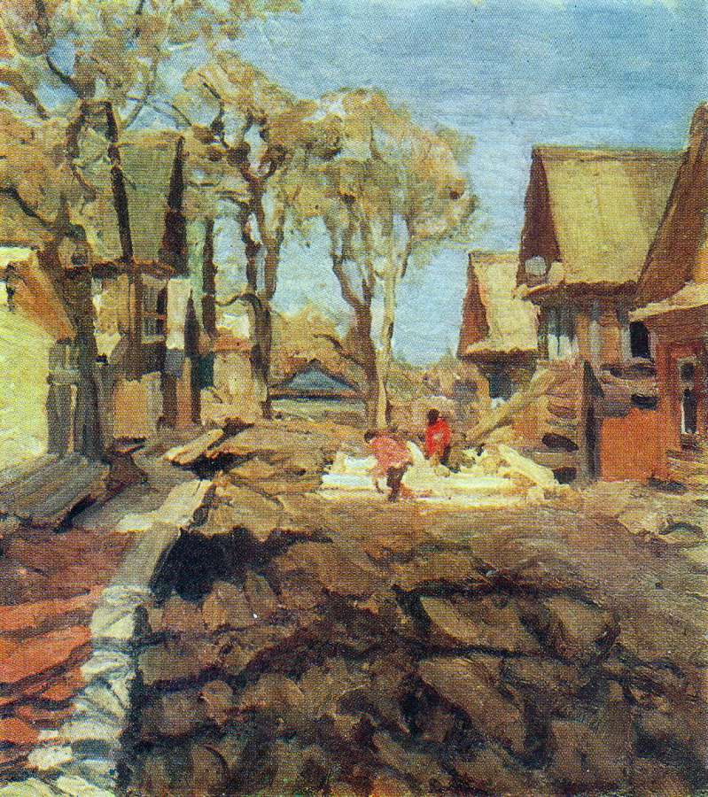 1901 Старые вязы. X., м. 72х62. КМРИ - Юон Константин Федорович
