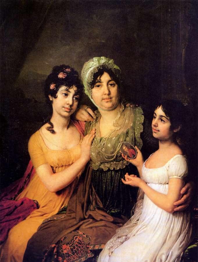 Borovikovsky Vladimir Anna Bezborodko and daughters Sun - Боровиковский Владимир Лукич