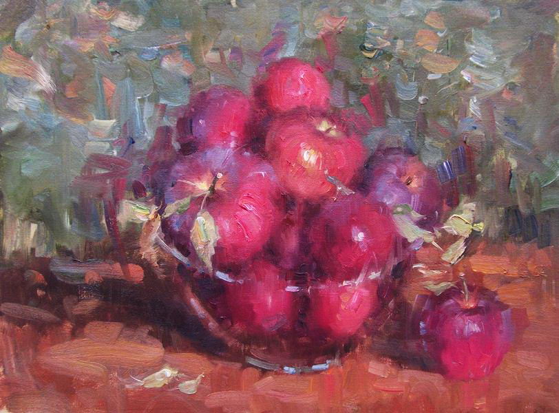 Impressionizm-E.J.Paprocki.-Kartina-Autumn-Light-.-13h28-dyuymov-holst-maslo