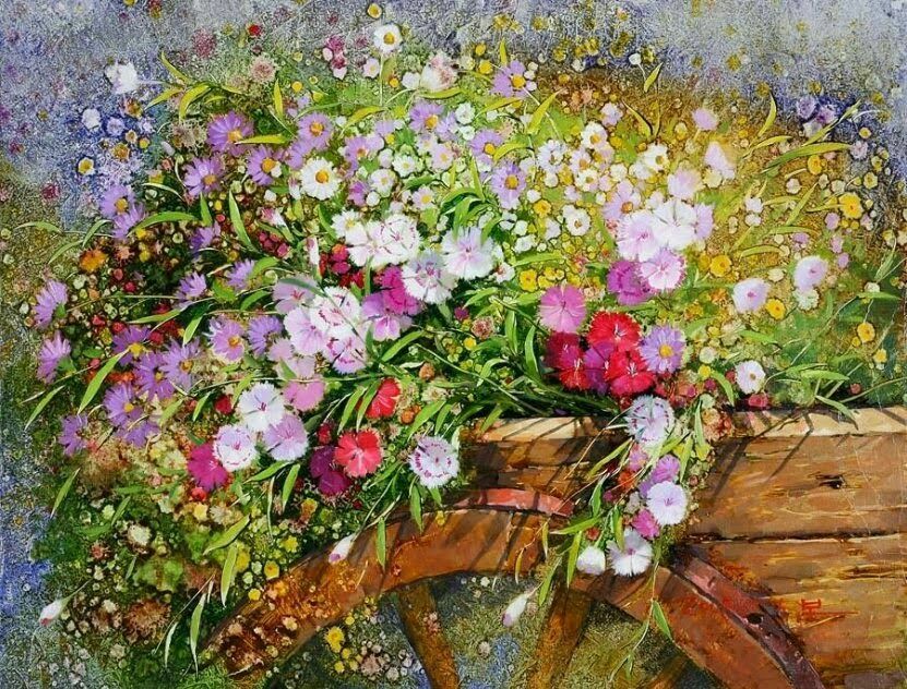 цветы картина Yi Seong-Bu