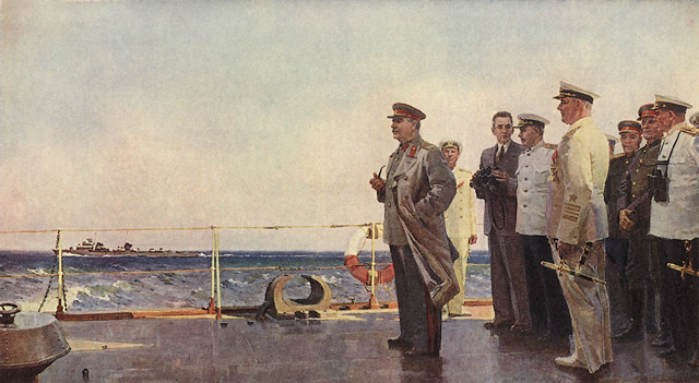 И.В. Сталин на крейсере «Молотов»