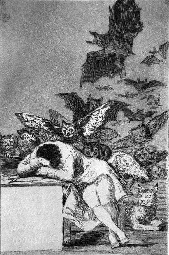 Описание картины Франциско де Гойя «Сон разума рождает чудовищ»