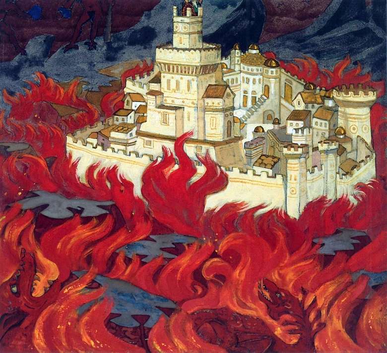 Описание картины Николая Рериха «Пречистый Град – врагам озлобление»