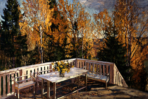 Картина С. Ю. Жуковского "Осень. Веранда"