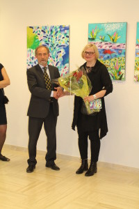  Наталья Панкова с послом РФ (М. Энтин) в Люксембурге на открытии своей выставки