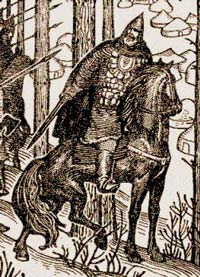 Старинная гравюра с изображением Евпатия Коловрата. wikipedia