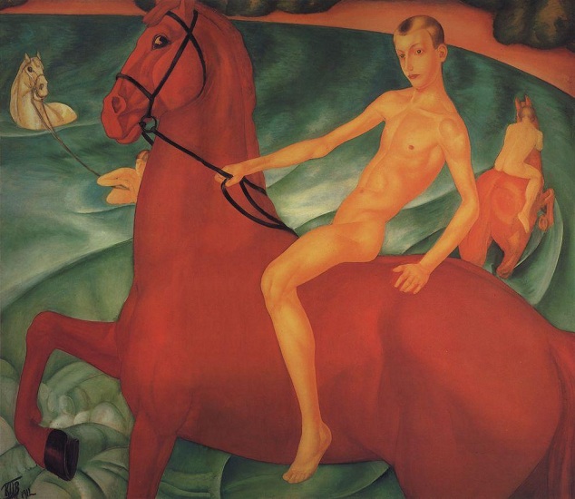Купание коня, Петров - Водкин