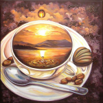 Набор для картины стразами "Кофейное путешествие" "Алмазная живопись"