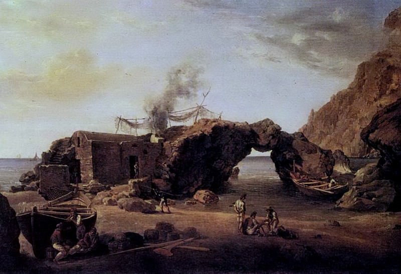Скалы Малой гавани на острове Капри. Не ранее 1827