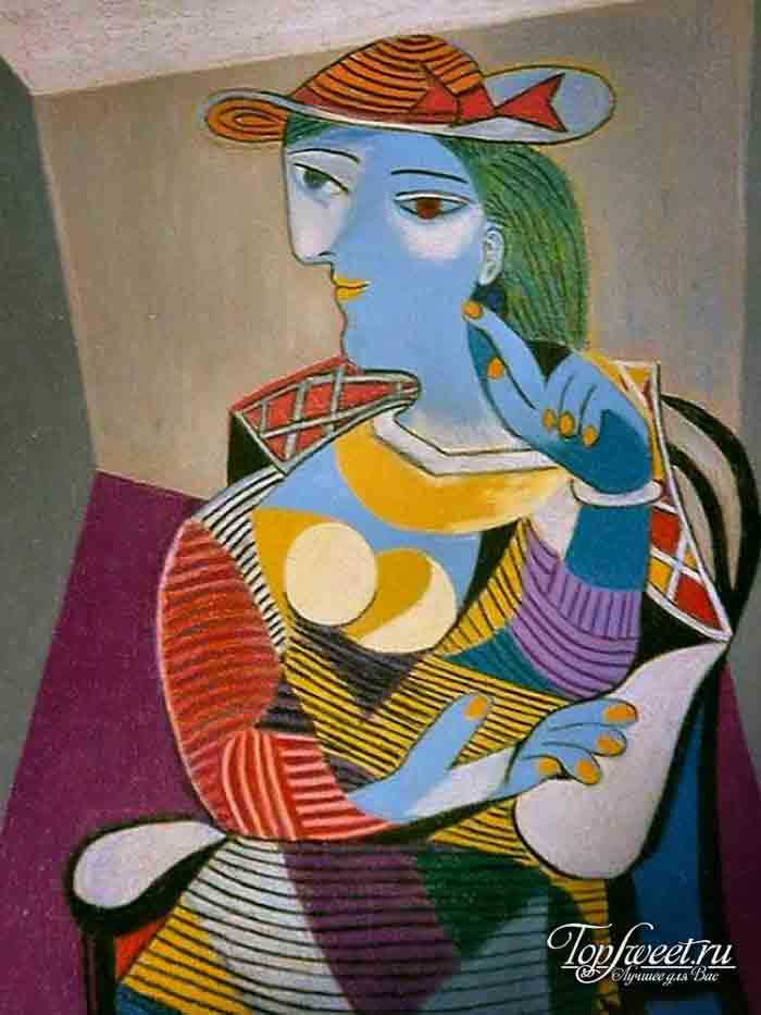 Сидящая женщина. Мария Тереза Вальтер. ТОП-10 самых известных картин Пабло Пикассо