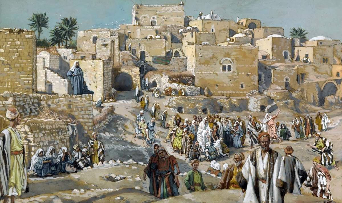 James Tissot. he-went-through-the-villages-on-the-way-to-jerusalem