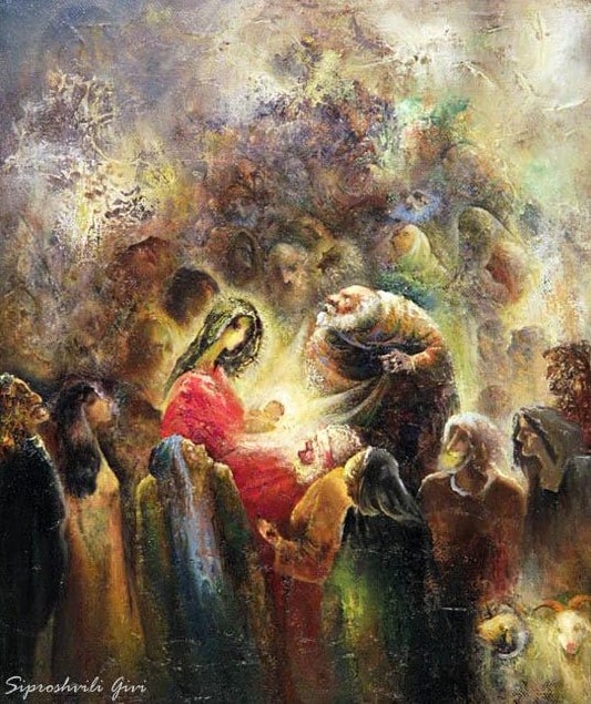 Гиви Сипрошвили. Рождество Христово. 60х50 холст масло