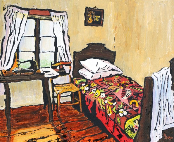 Margaret Battye - A Seamstress's Bedroom - Framed - Ready To Hang