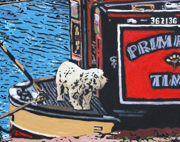 Margaret Battye - Dog On A Narrow Boat