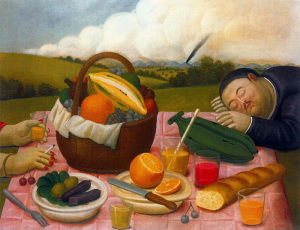 Фернандо Ботеро-Fernando Botero-'Picnic'